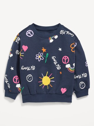 Logo-Graphic Crew-Neck Sweatshirt for Toddler Girls | Old Navy (US)