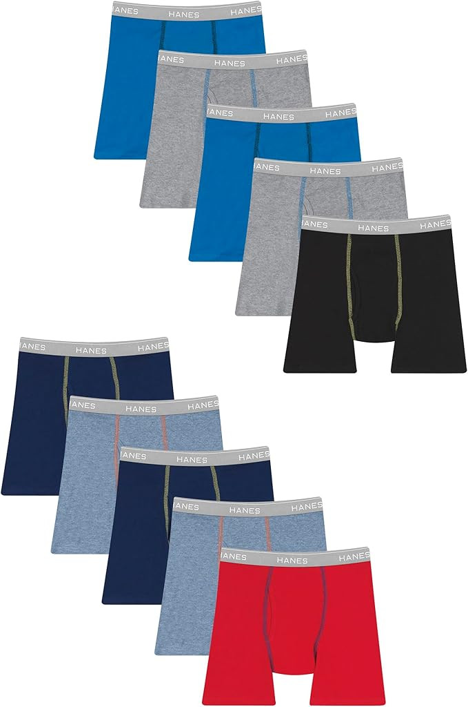 Hanes boys And Toddler Underwear, Comfort Flex and Comfortsoft Boxer Briefs, Multiple Packs Avail... | Amazon (US)