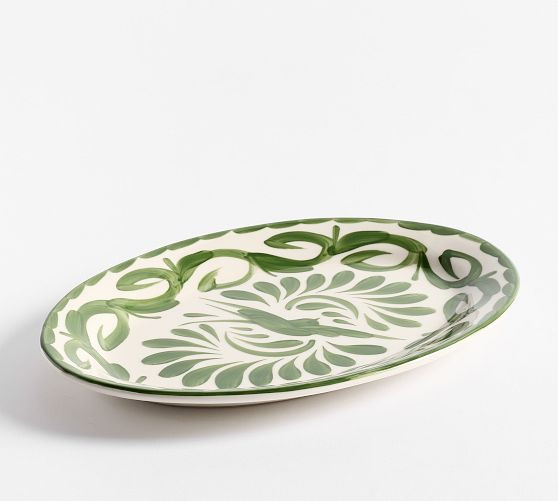 Puebla Porcelain Oval Serving Platter | Pottery Barn (US)