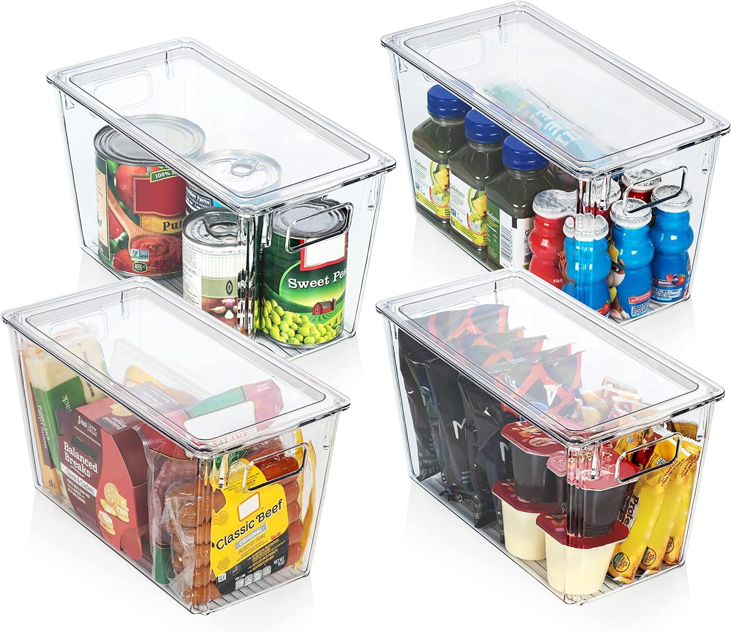 ClearSpace Plastic Storage Bins with Lids – Perfect Kitchen Organization or Pantry Storage – ... | Amazon (US)