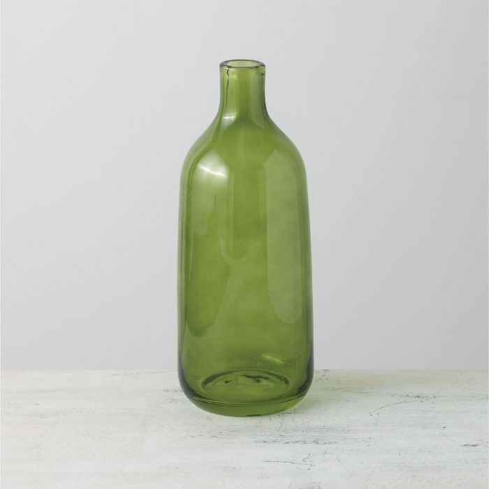 Sullivans Glass Bottle Vase 10.75"H Green | Target