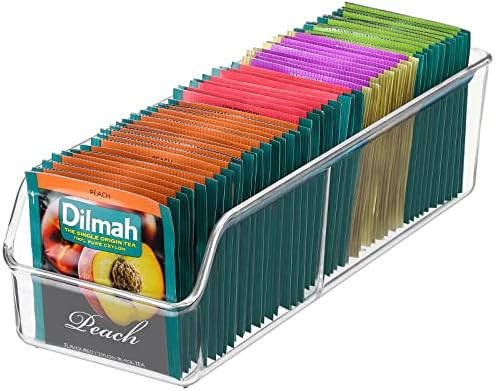 MaxGear Tea Bag Organizer Tea Bag Storage Tea Bag Holder Tea Box Clear Storage Bins for Sugar Pac... | Amazon (US)