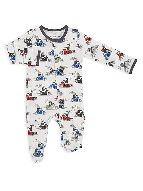 Baby Boy's Hares On Hogs Magnetic Footed Coveralls | Saks Fifth Avenue