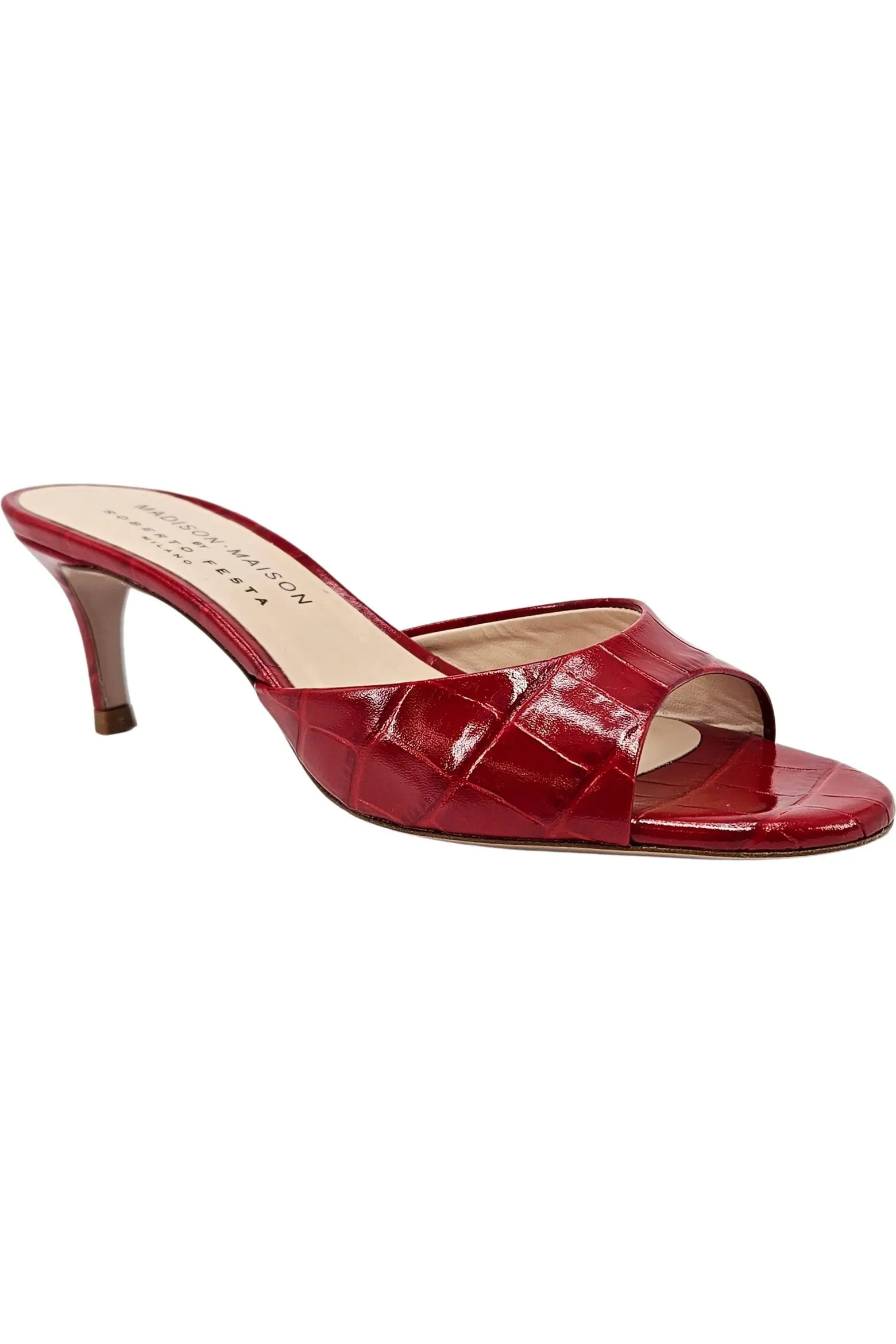Madison Maison x Roberto Festa Lexis Moc Croc Heel Sandal (Women) | Nordstrom | Nordstrom