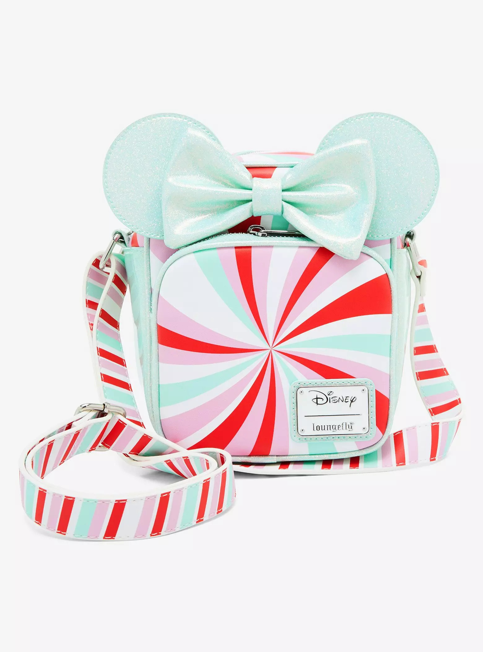 Loungefly Disney Minnie Mouse Ears Peppermint Print Crossbody Bag - BoxLunch Exclusive | BoxLunch