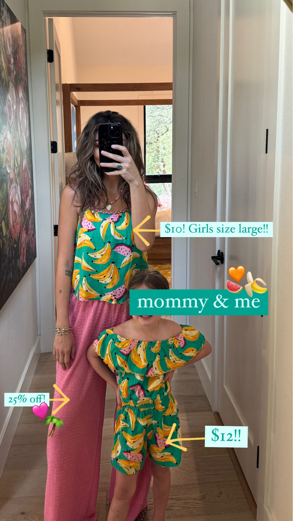 Mommy and me ootd 🍌🧡🍉🌴🩷

#LTKStyleTip #LTKFamily #LTKKids