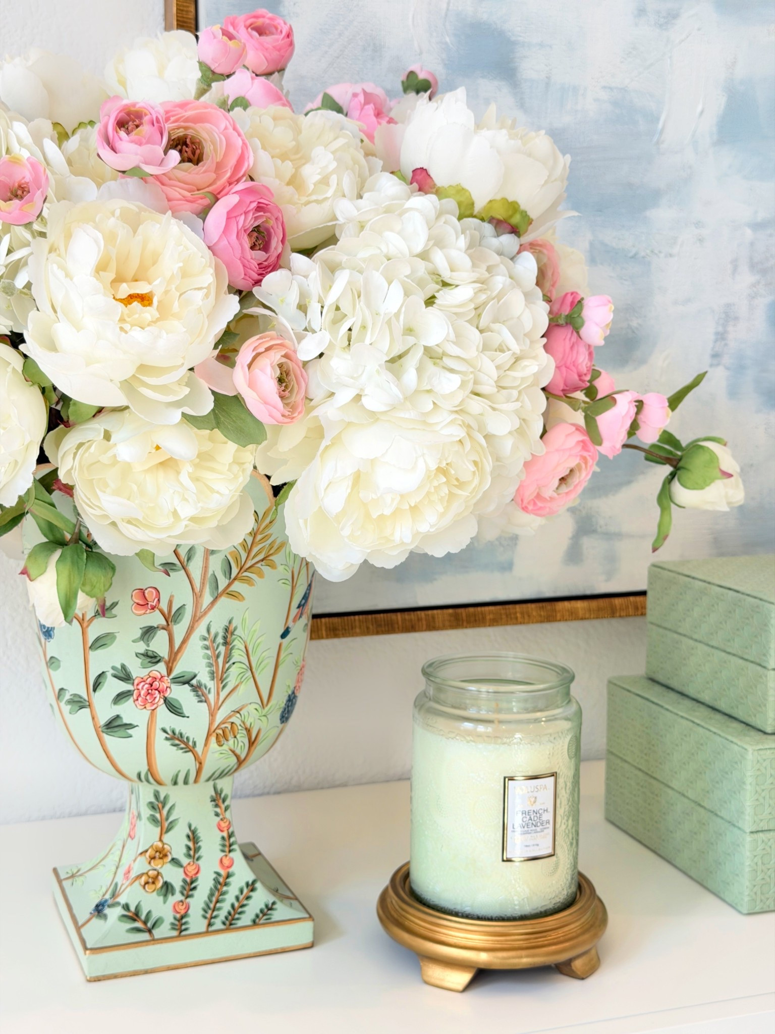 Spring florals and candle 🌸

#LTKHome #LTKMothersDay #LTKSaleAlert