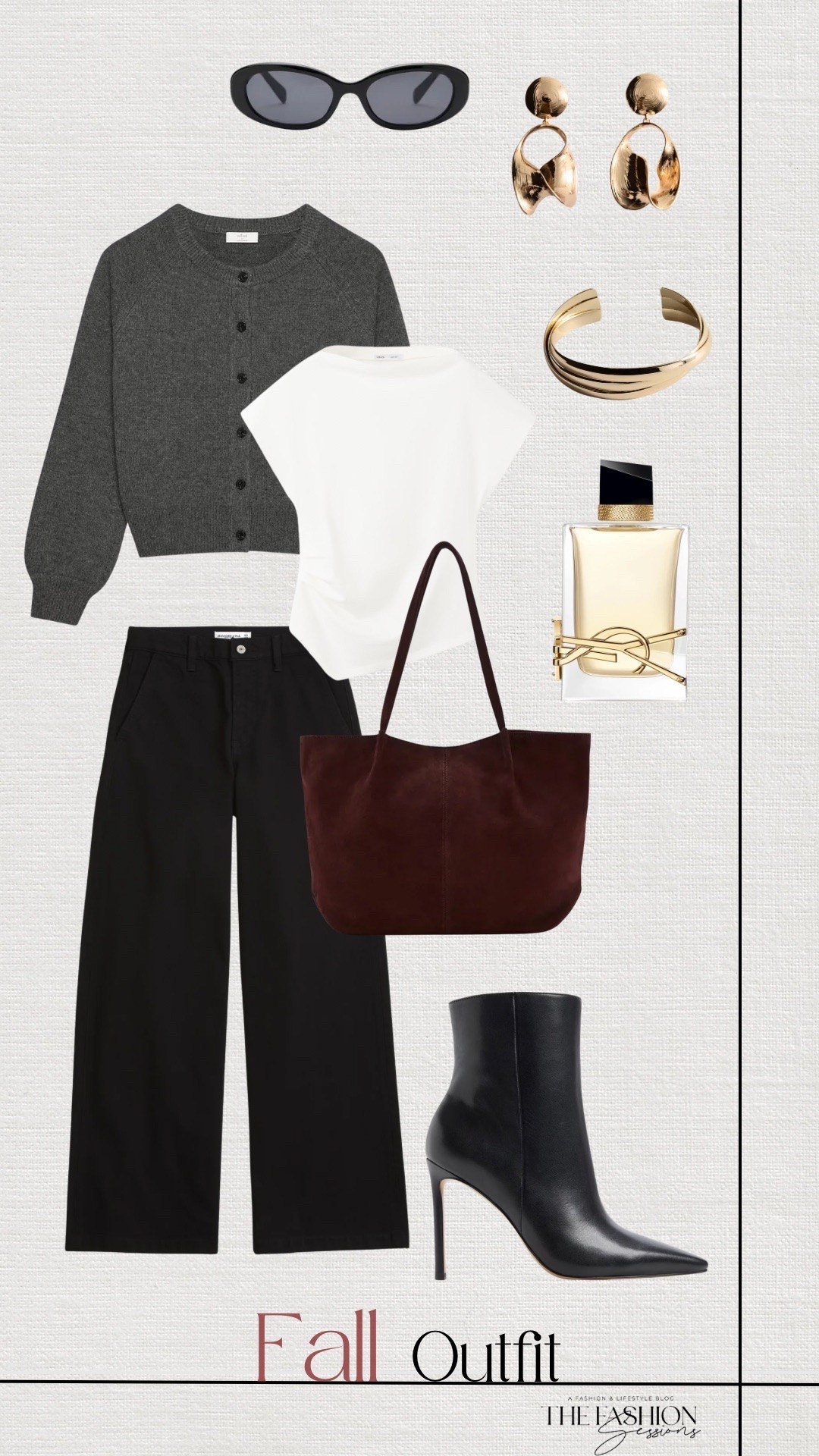 Fall Outfit | Gray Cardigan | White Asymmetrical Top | Black Jeans | Stiletto Ankle Boots | Burgundy Tote Bag |

#LTKootd #LTKSeasonal