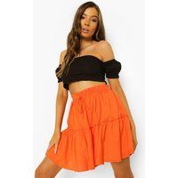 Cotton Ruffle Tiered Mini Skater Skirt | Debenhams UK