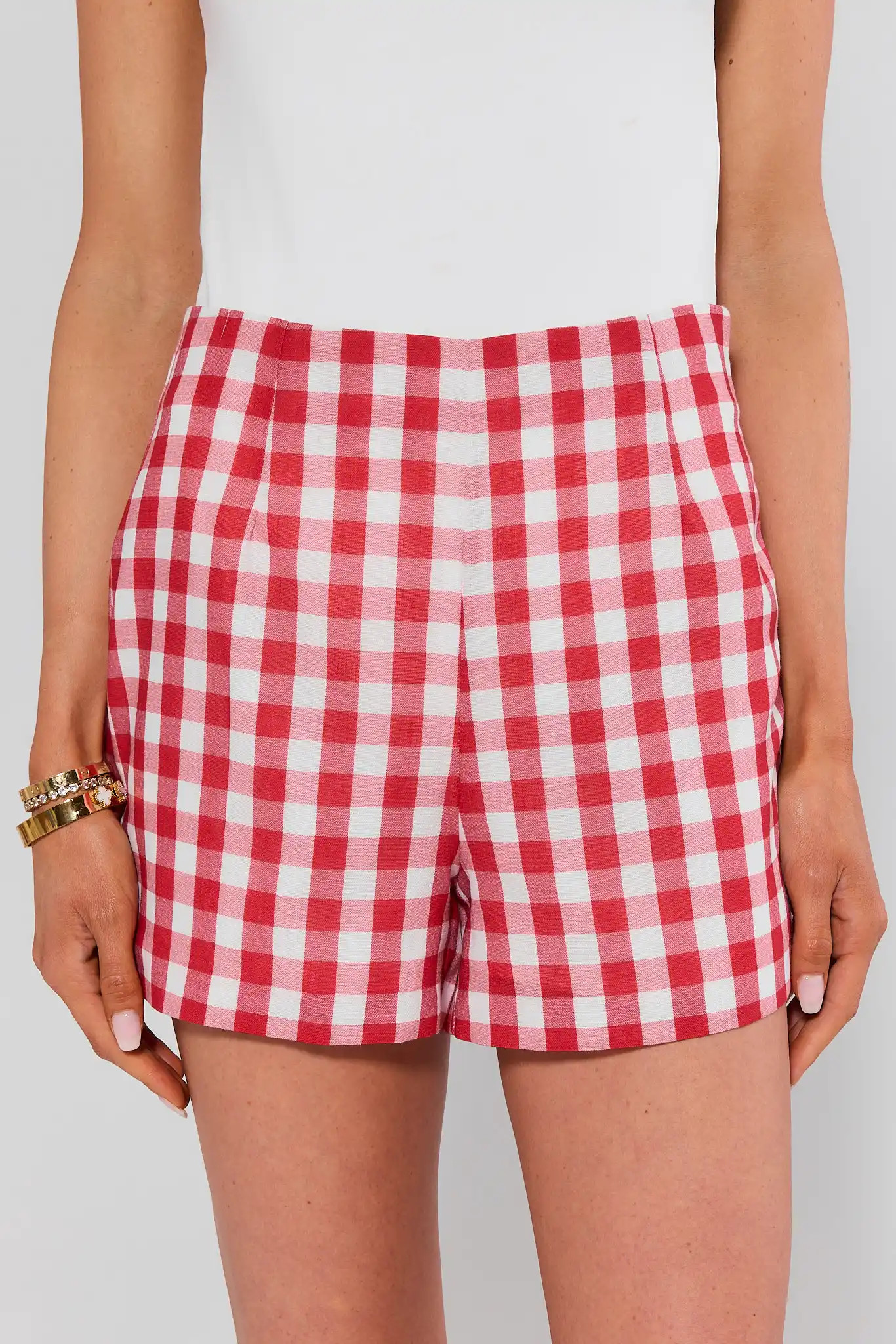 Eleanor Red Gingham Shorts | Avara