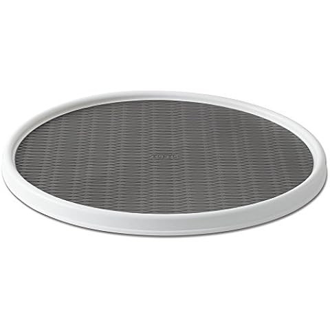 Copco Basics Non-Skid Pantry Cabinet Lazy Susan Turntable, 12-Inch, White/Gray, 1 Count (Pack of ... | Amazon (US)