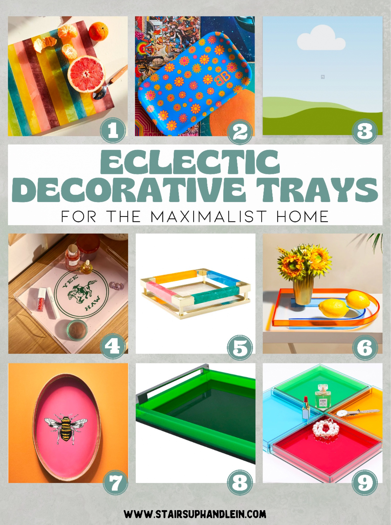 Shop eclectic trays for maximalist decor inspiration. And find tips on how to style a tray and use it in your RV decor, on our blog 

#LTKhome