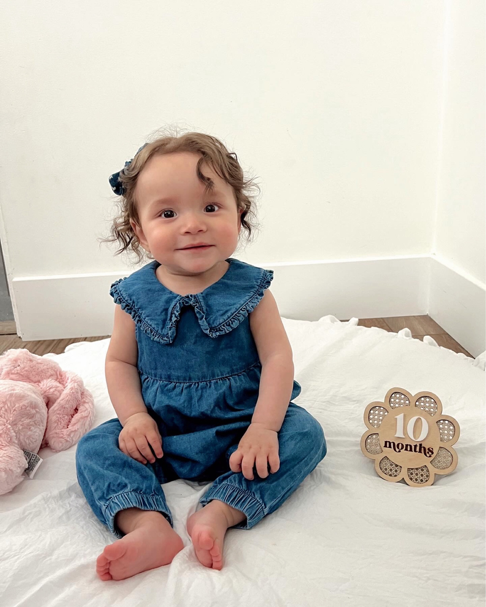 Denim baby romper on sale! 

#LTKbaby #LTKsalealert #LTKstyletip