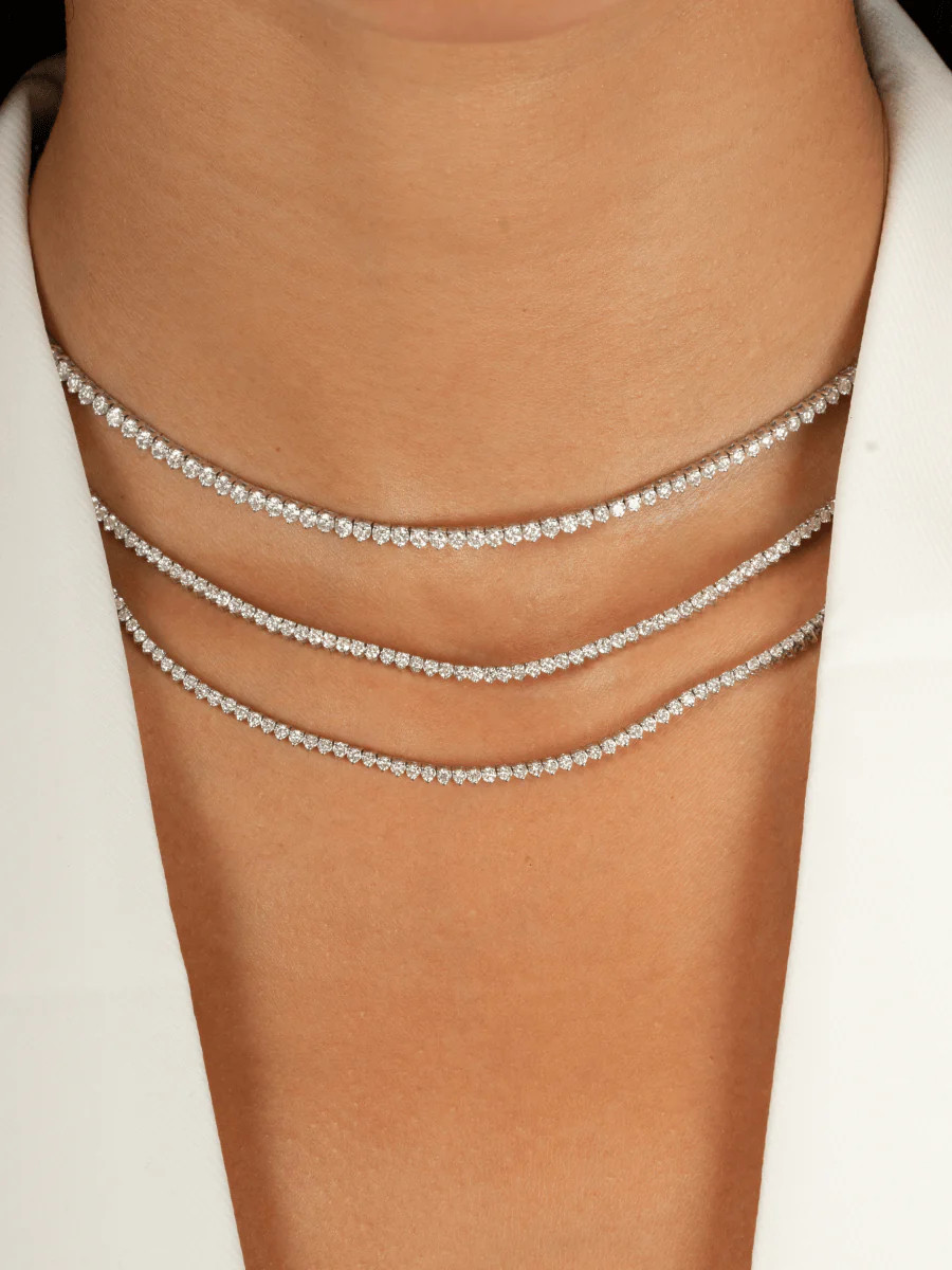 Diamond Tennis Necklace 14K | leMel