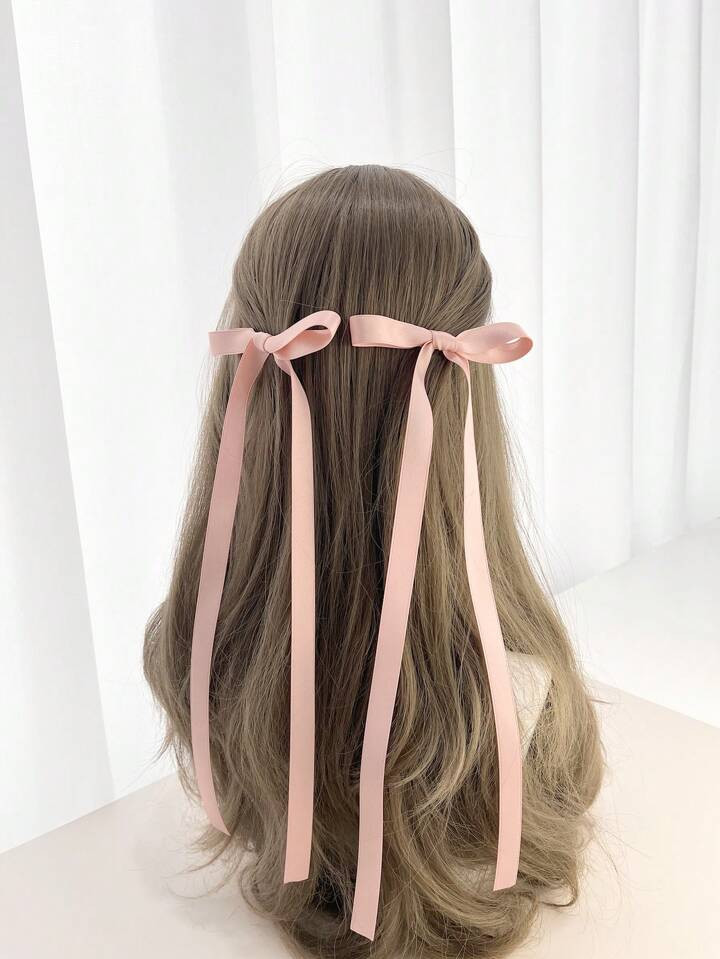 2pcs Women Bow Decor Preppy Alligator Hair Clip For Hair Decoration For back to school | SHEIN