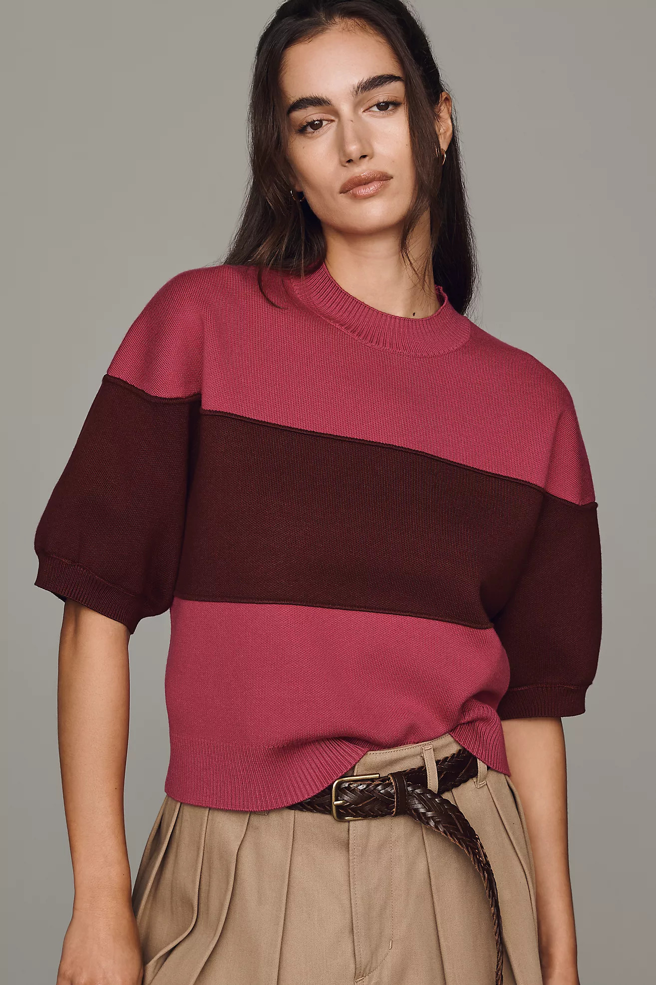 Maeve Puff-Sleeve Knit Pullover | Anthropologie (US)