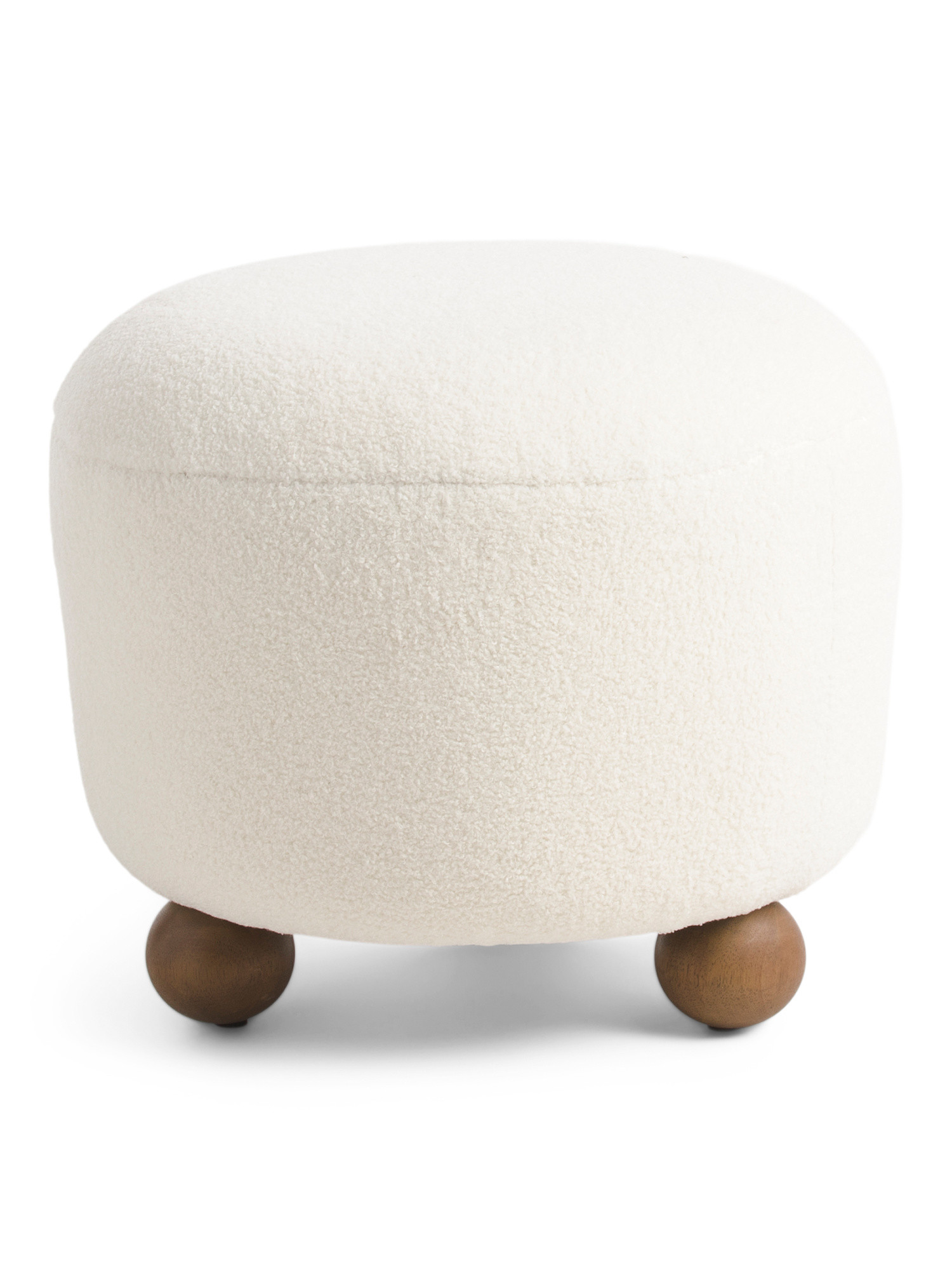 Round Ottoman With Ball Feet | TJ Maxx