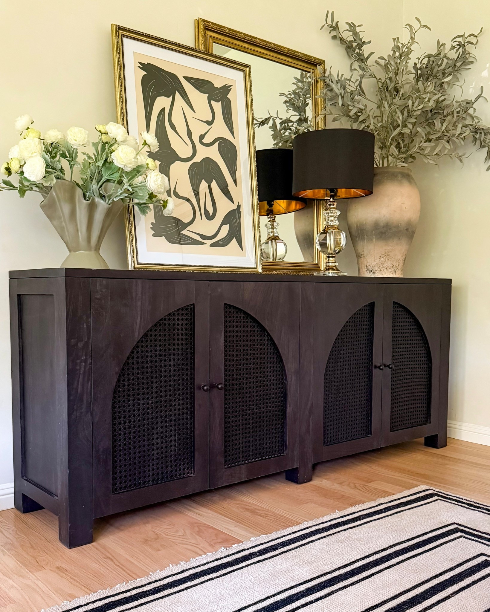Sideboard ON SALE for 20% off! I love these fading olive branch stems as well, such a statement! I have 3 styled here.

#LTKStyleTip #LTKSaleAlert #LTKHome