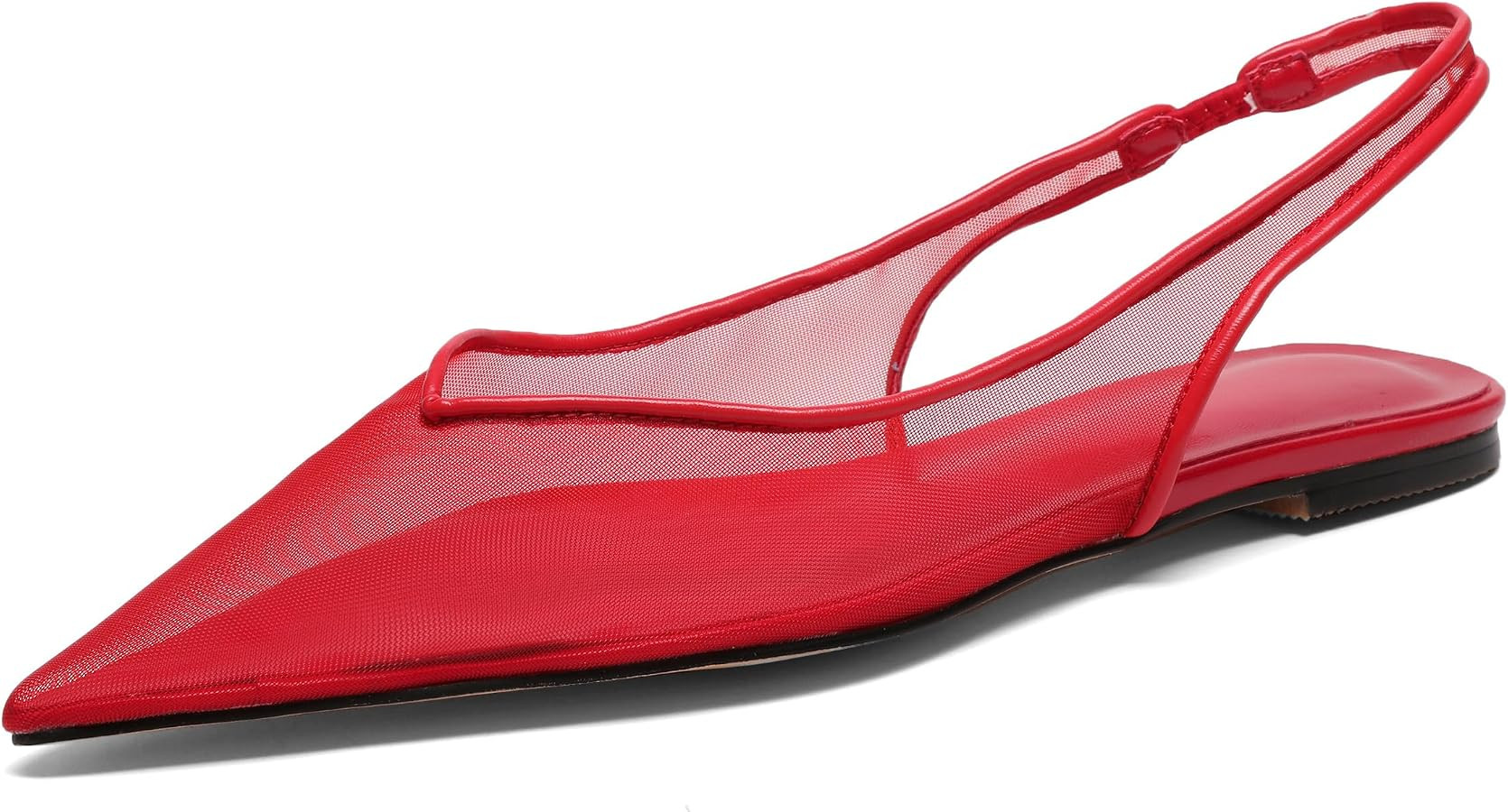 Mesh Flats for Women Pointed Toe Slingback Flats Slip On Casual Work Ballet Flats | Amazon (US)