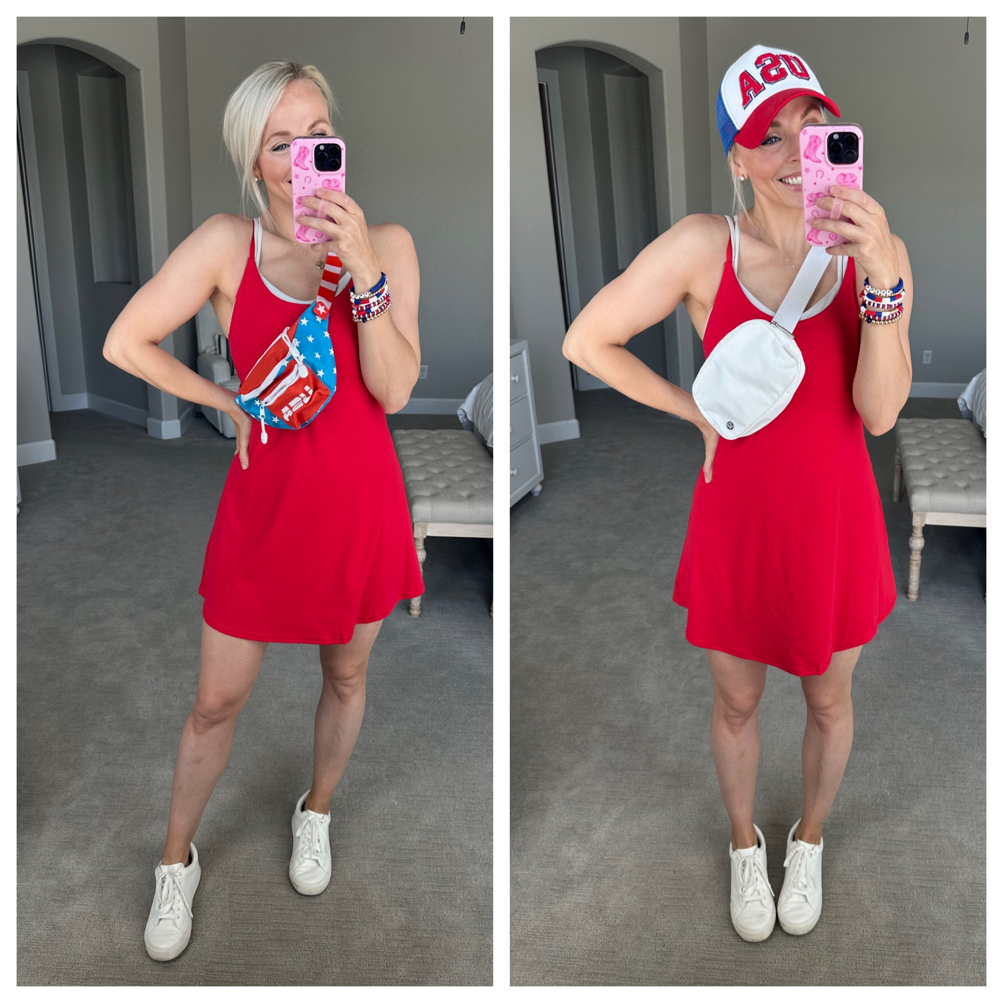 A little 4th of July outfit inspo! All from Amazon! Wearing a size medium in the athletic dress 

#LTKStyleTip #LTKActive #LTKFindsUnder50