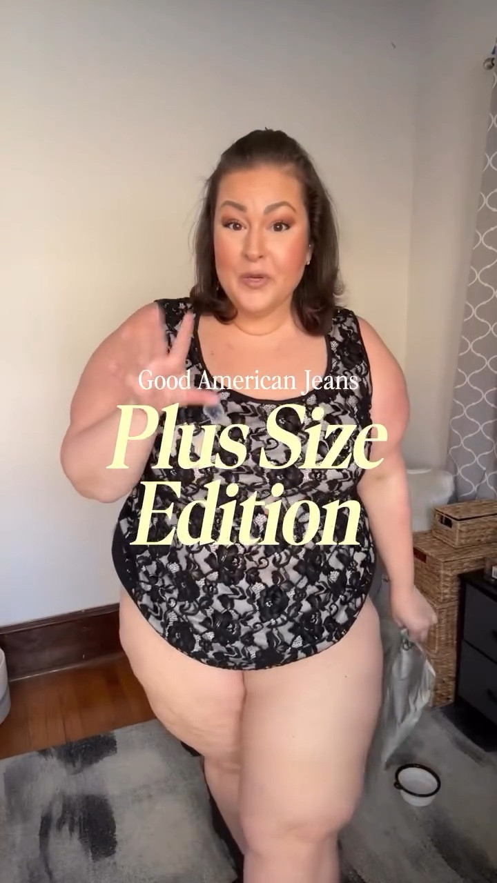 Plus-size jean try-on with @goodamerican ! Can you believe these go up to a 5XL? We love size inclusivity 👏🏼 These make your legs look long and slim, and they’re SO comfortable — it barely feels like I’m wearing jeans!

#plussizeclothes #plussizejeans #curvyfashion #goodamericanjeans #jeans