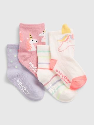 Toddler Unicorn Crew Socks (4-Pack) | Gap (CA)