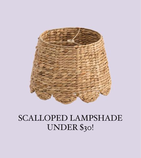 Scalloped lampshade under $30! 

#LTKhome