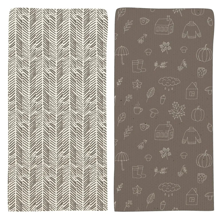 DISH TOWEL 2PK PRINT/FALL ICONS | Walmart (US)
