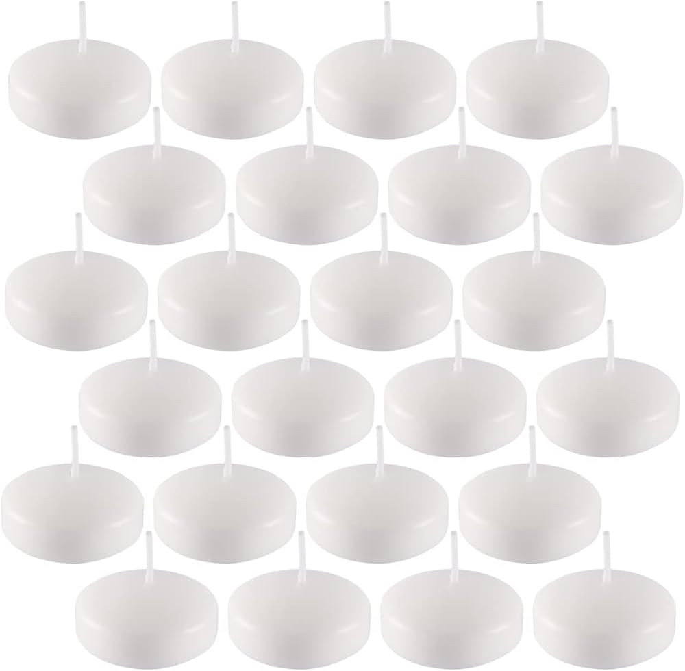 JHENG 2Inch 24 Pack Floating Candles Unscented Discs for Wedding, Pool Party, Holiday & Home Deco... | Amazon (US)