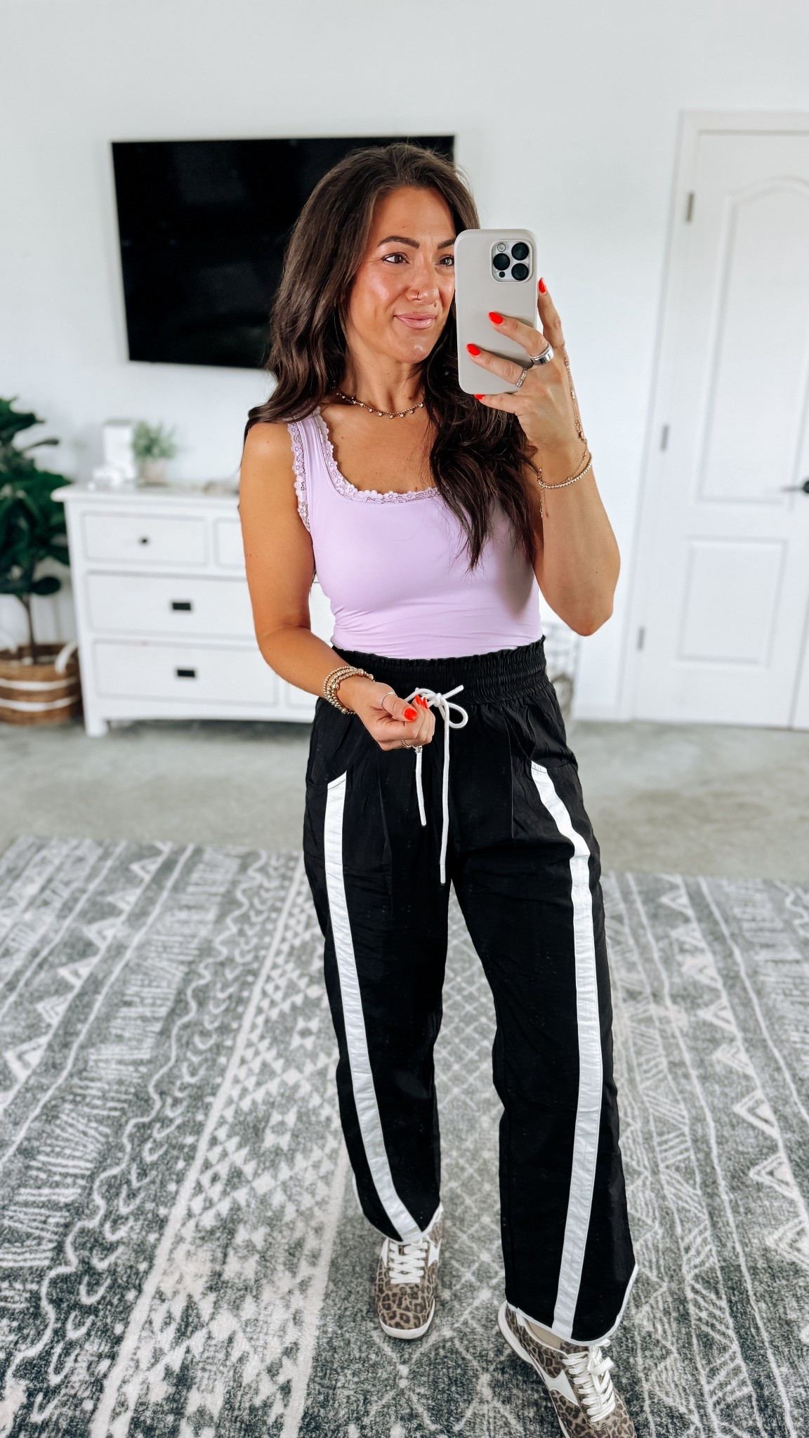 These Walmart tanks are too cute! The lace detail is the perfect touch to elevate the top! TTS but you could size up if between. Pants also come in other colors 

#LTKActive #LTKootd #LTKPetite