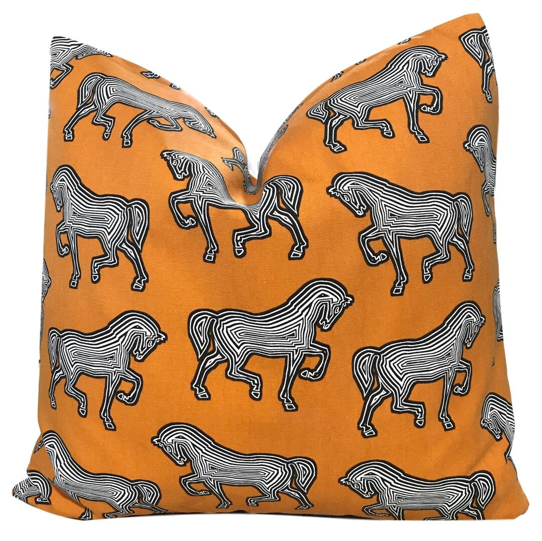 Schumacher Faubourg Pillow Cover - Schumacher Horse Pillow - 18x18, 20x20, 22x22, Eurosham - Lumb... | Etsy (US)