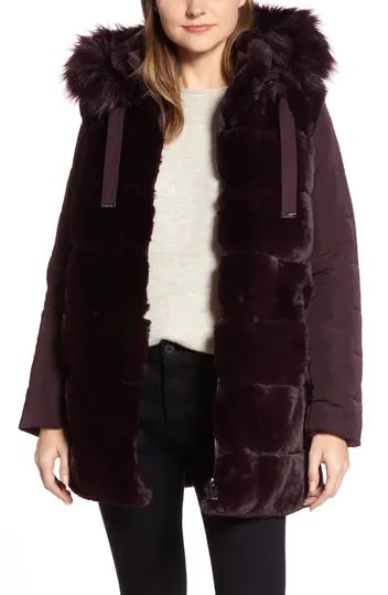 Faux Fur Hooded Puffer Jacket | Nordstrom Rack