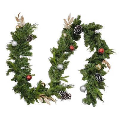 9FT Pine Garland, Realistic Cedar Garland Artificial Pine Cypress Vines, Greenery Garlands for Holiday Xmas Indoor Mantle Decor | Wayfair North America