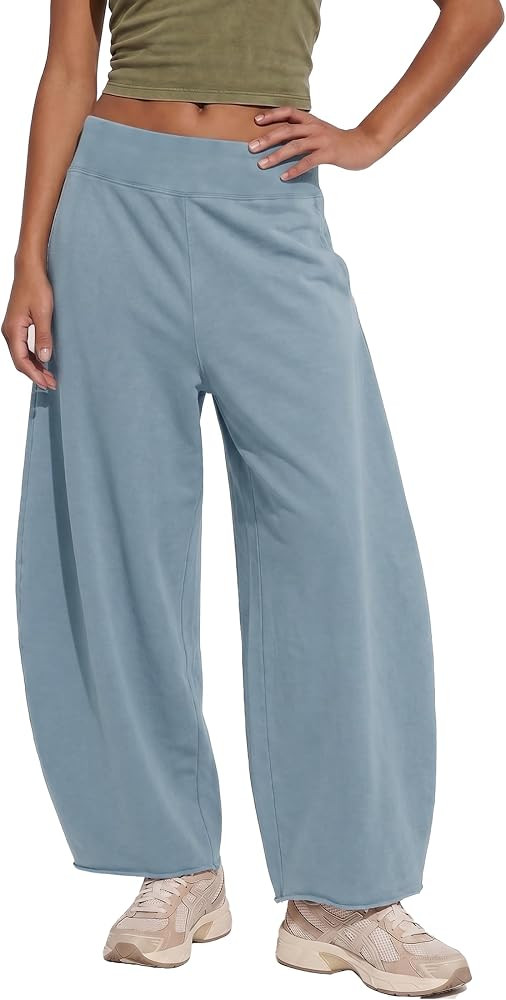 Womens Casual Barrel Sweatpants Baggy Yoga Pants Workout Athletic Lounge Comfy Trousers | Amazon (US)