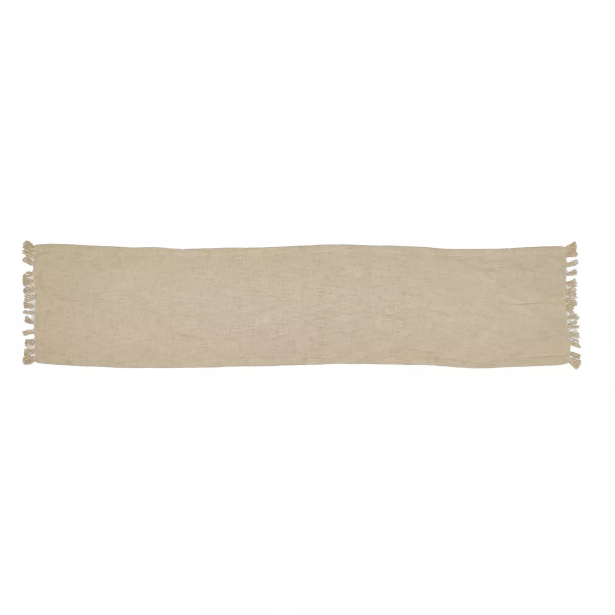 72" x 14" Cotton Textured Table Runner Khaki - Threshold™: Farmhouse Style, Machine Washable, O... | Target