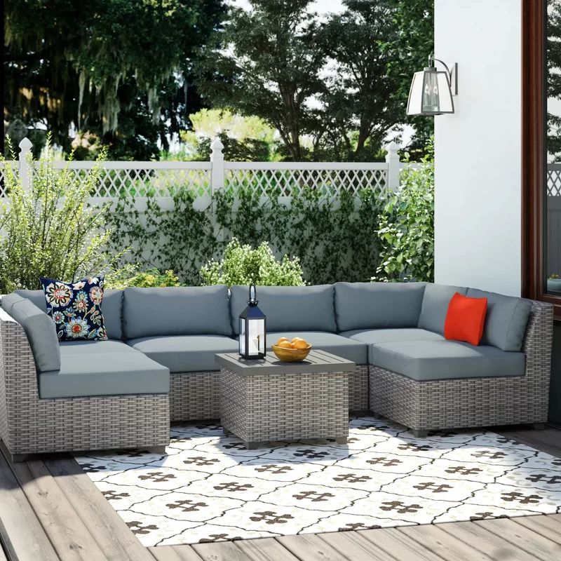 Amjad 7 - Person Outdoor Seating Group with Cushions | Wayfair North America