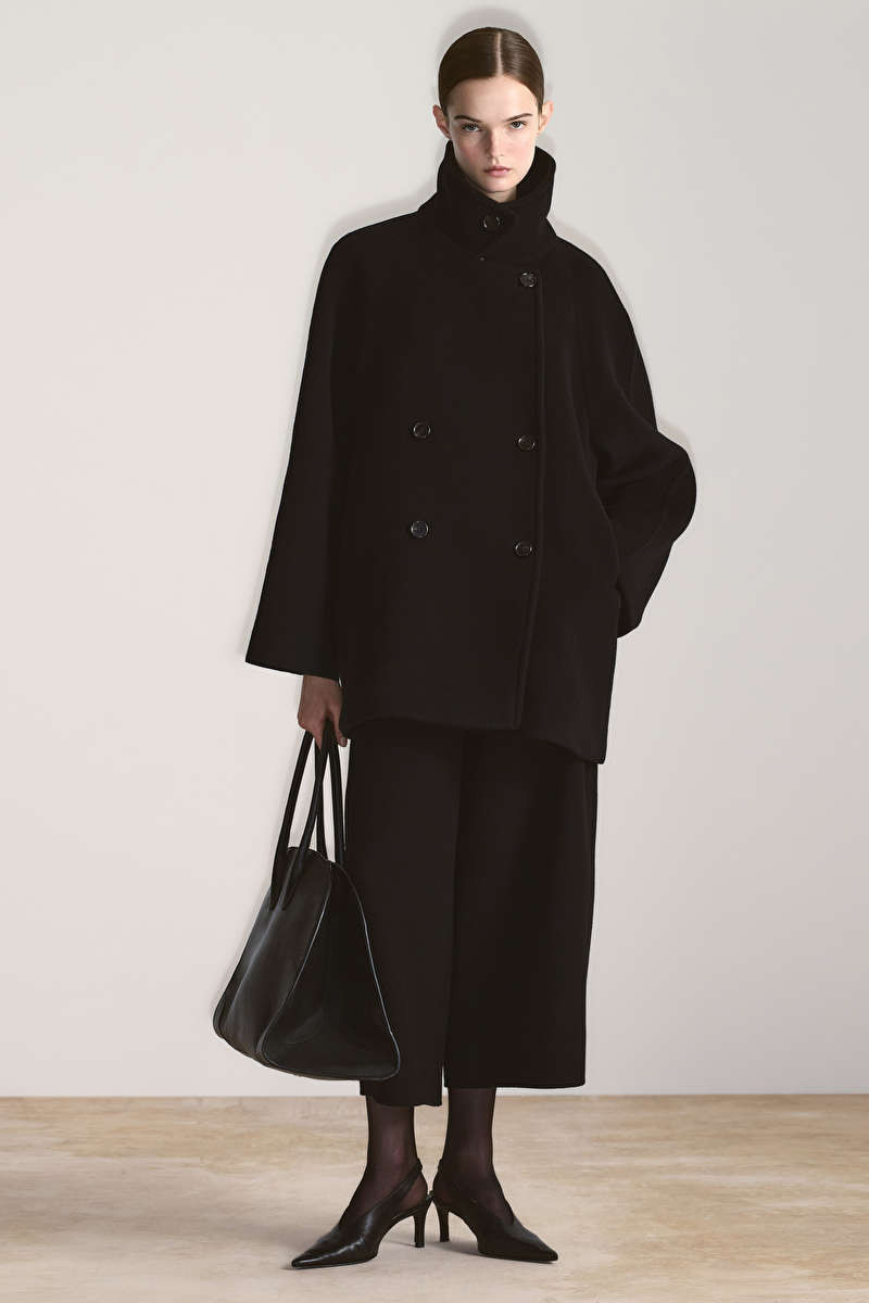 OVERSIZED DOUBLE-BREASTED WOOL PEA COAT | COS (US)