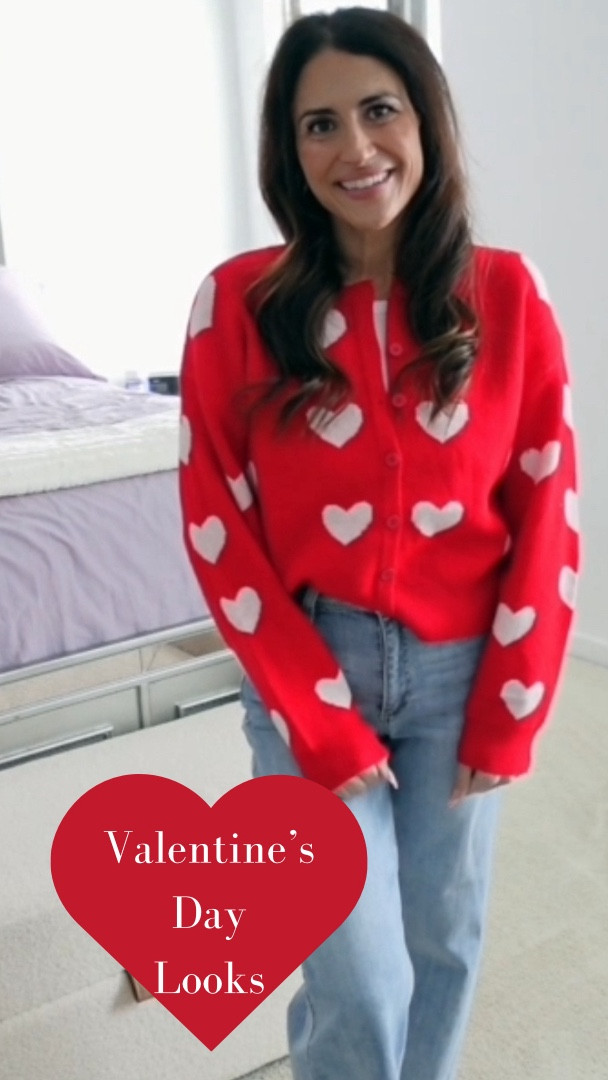 Some Valentine’s/Galentine’s Day 💘 fashion looks for you 🥰 💞💖 

I’m wearing xs or small in everything except the tank tops which are mediums. Pearl jeans are xs, and I could have used an xxs. Crop jeans are size 25, I should have gotten a 24. AE jeans size 0 

#LTKStyleTip #LTKWatchNow #LTKPetite