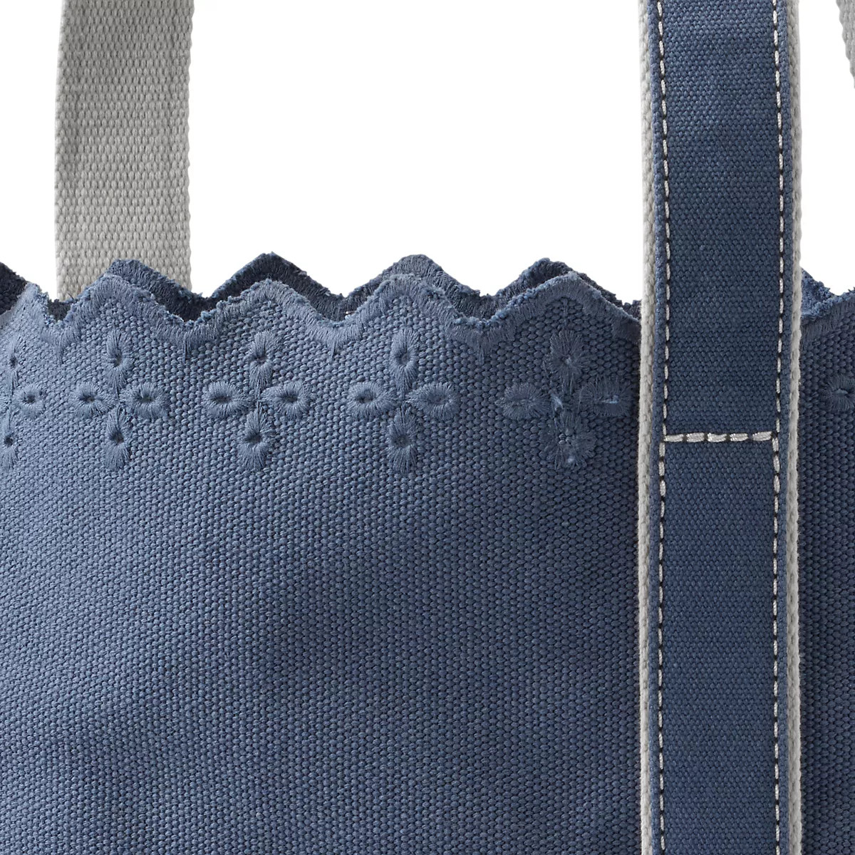 Medium Eyelet Canvas Open Top Tote | Lands' End (US)