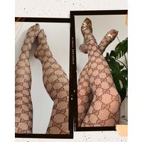 Beige brown GG / double G / tights / party tights / statement tights / designer tights / bloggers fa | Etsy (US)