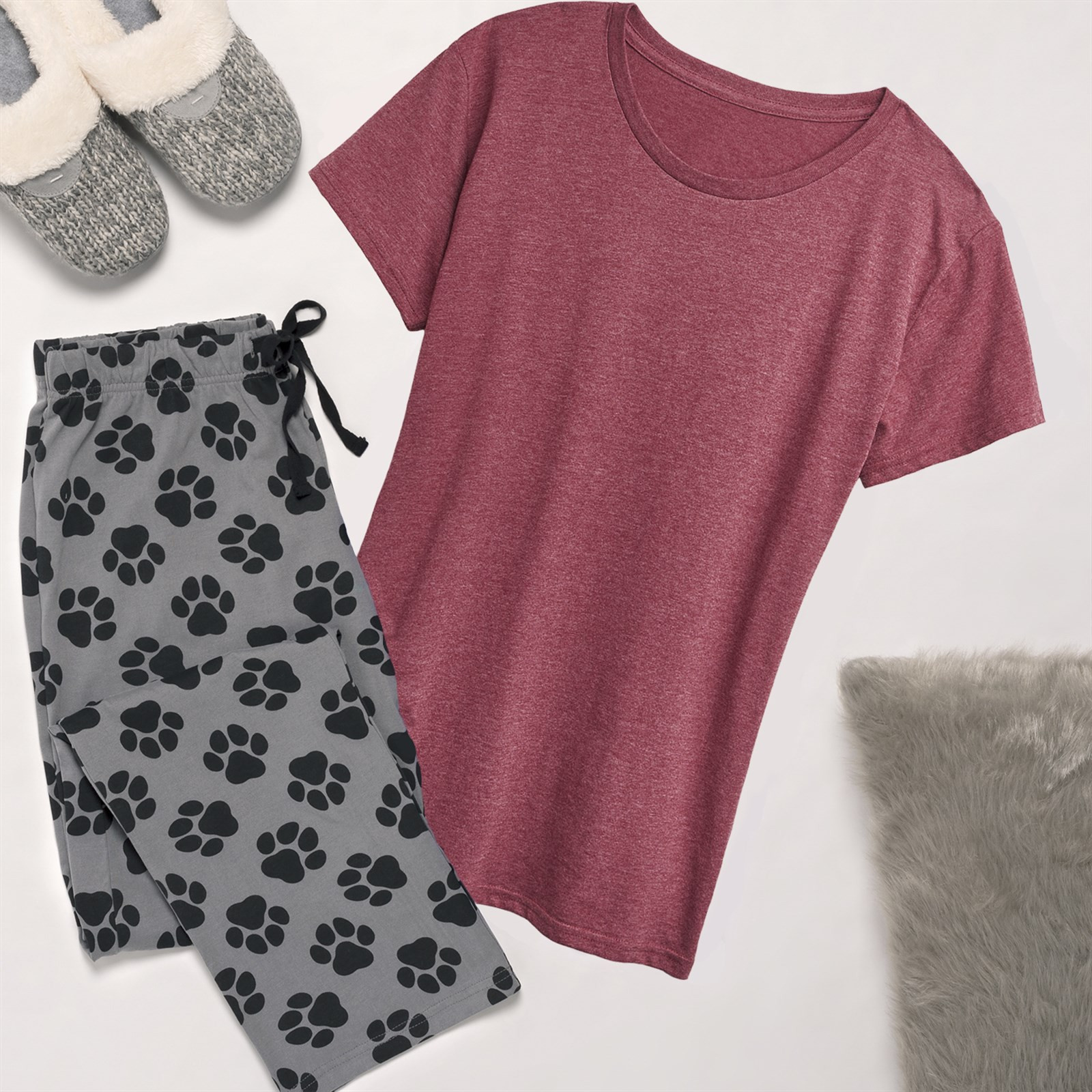 Women's Tee And Paw Print PJ Pant Sets | Jane