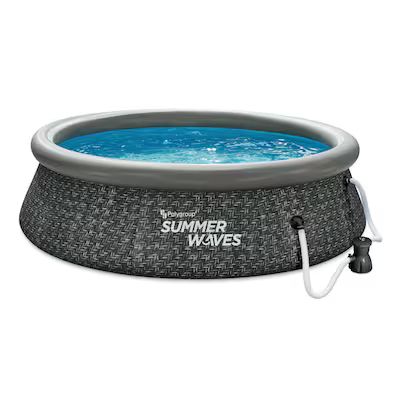 Summer Waves  10.25-ft x 14.5-ft x 18.5-in Round Above-Ground Pool | Lowe's