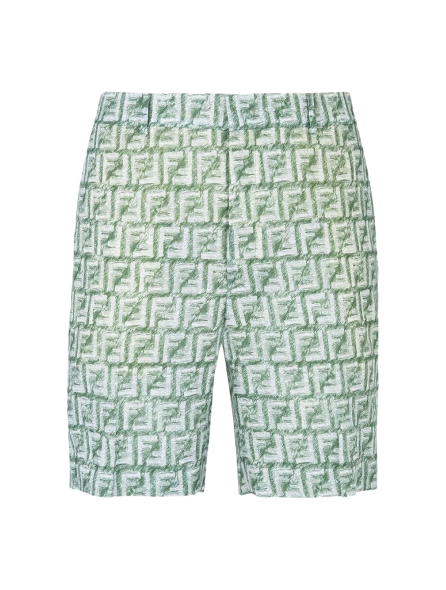 Fendi Short Trousers Shorts Li Fringed Print Ff | Italist.com US