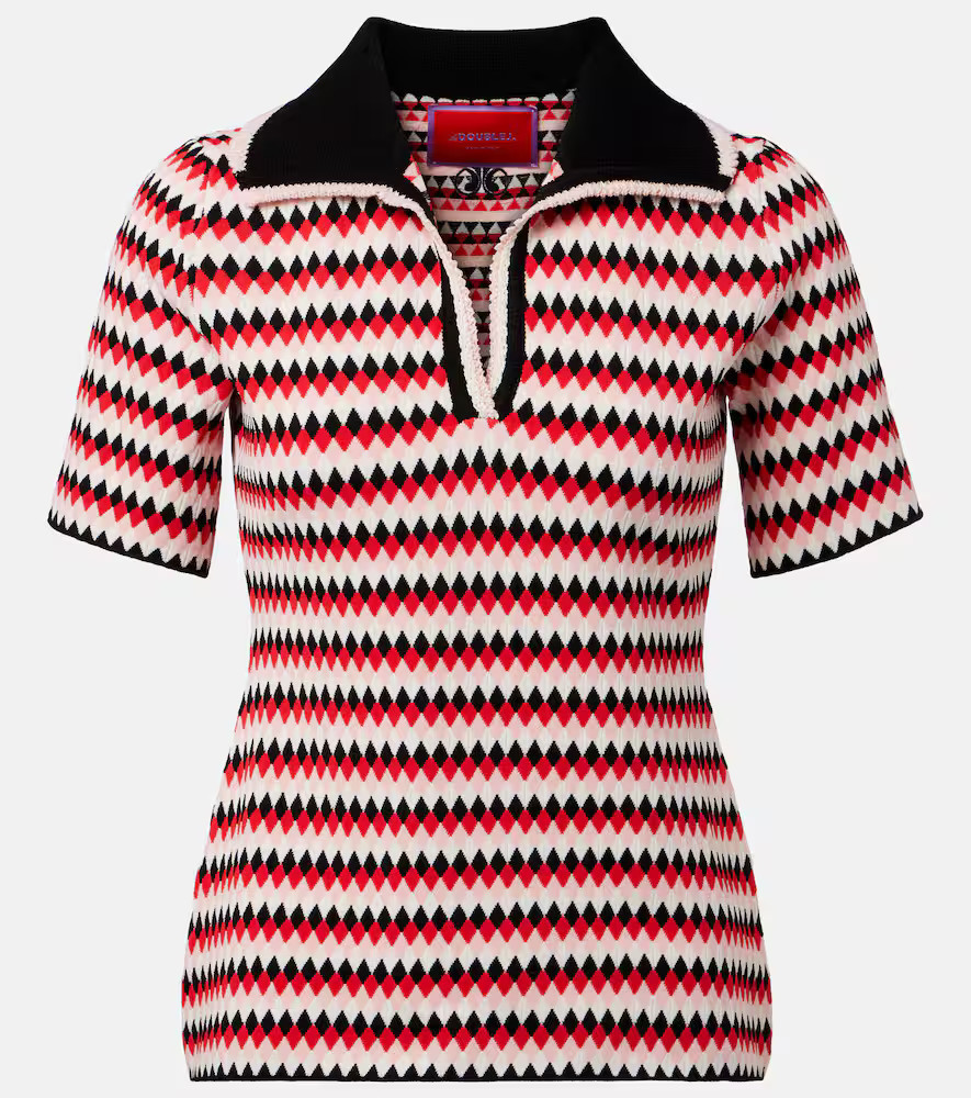 La DoubleJ Checkers knitted polo | Mytheresa (US/CA)