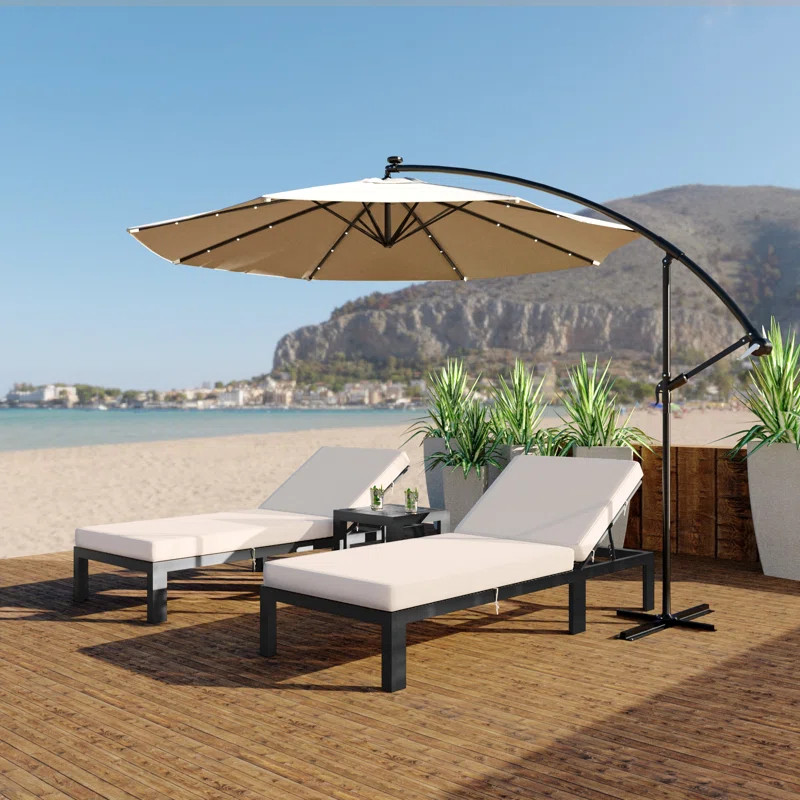 Gjuljeta 118.11'' Lighted Cantilever Umbrella | Wayfair North America