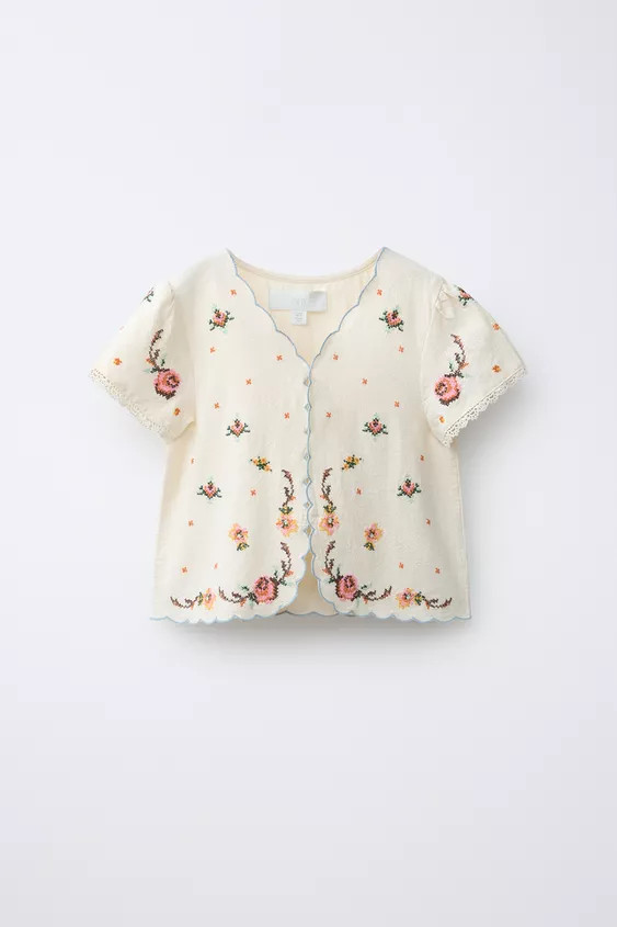 EMBROIDERED BLOUSE | Zara US
