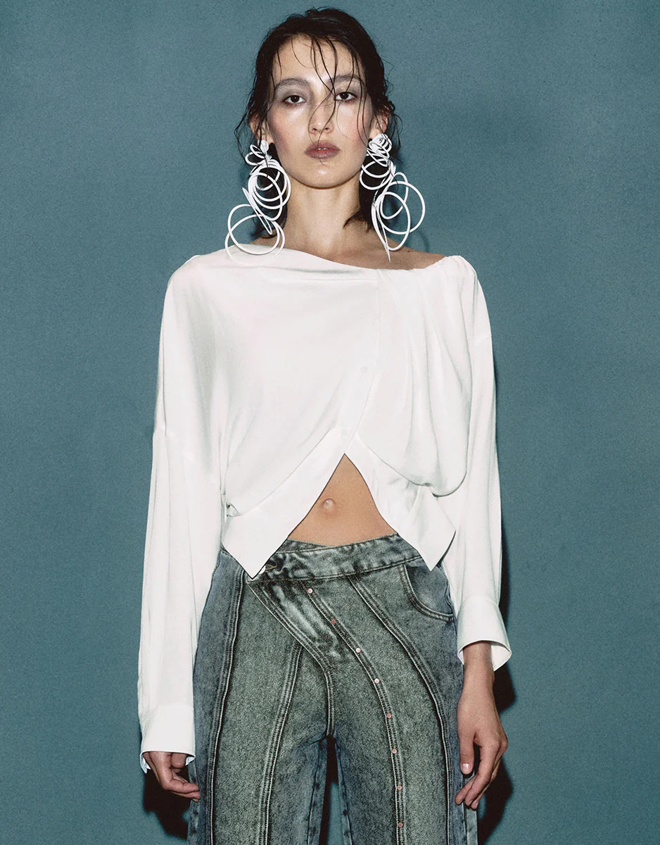 Asymmetric Off-Shoulder Blouse | Urban Revivo