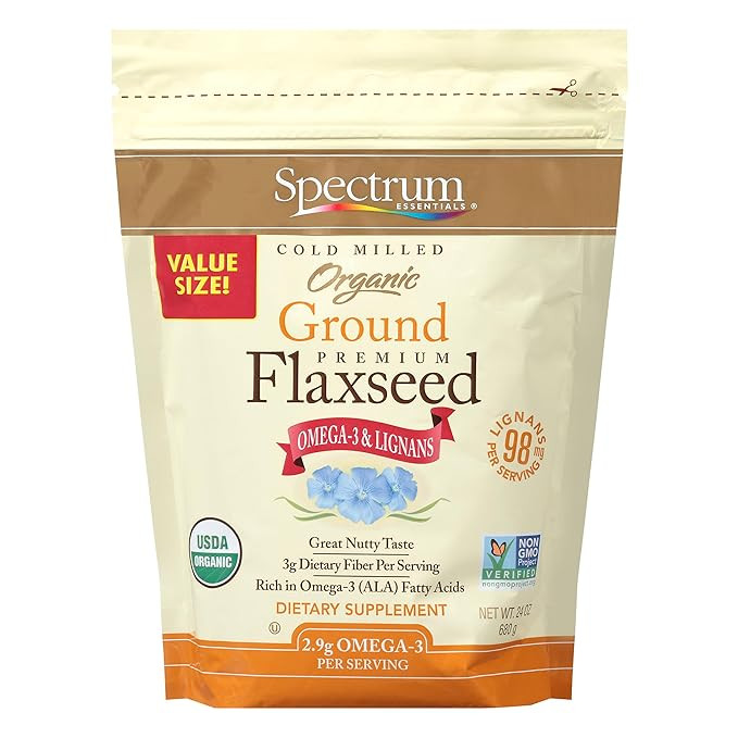 Spectrum Essentials Organic Ground Premium Flaxseed, 24 oz | Amazon (US)
