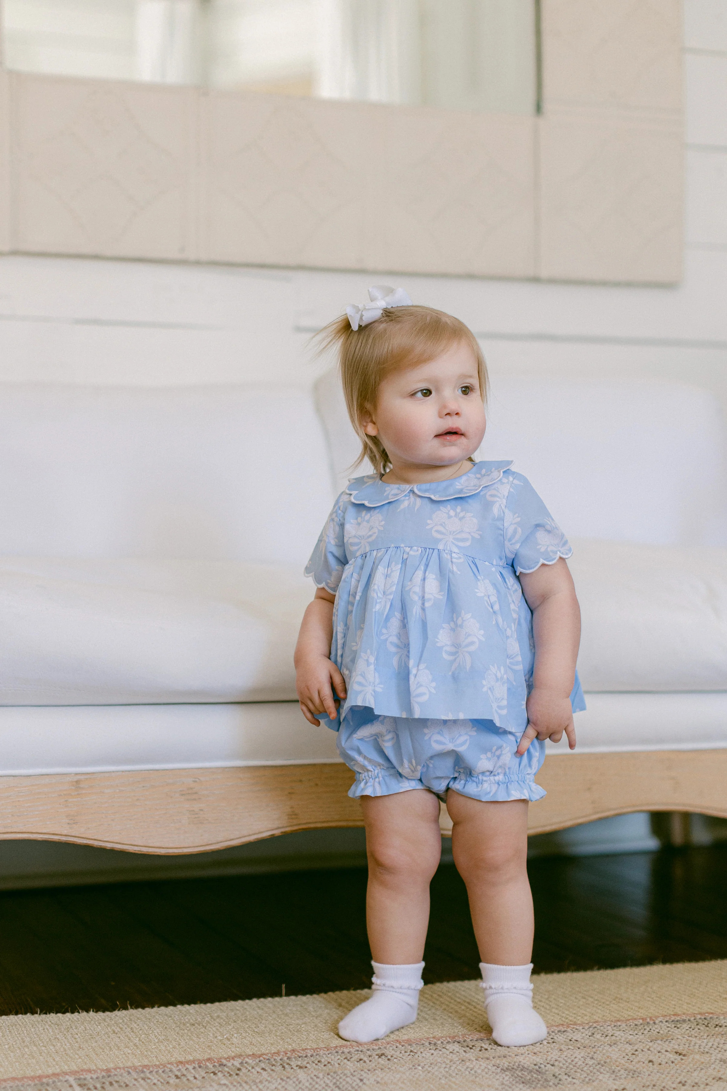 Blue Bouquet Diaper Cover Set | Poppy Kids Co