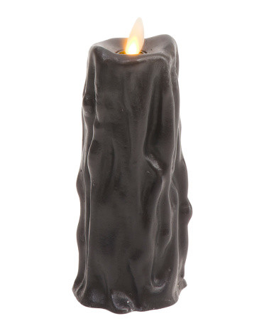 Led Heavy Wax Drip Slim Pillar Candle | TJ Maxx